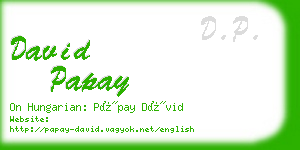 david papay business card